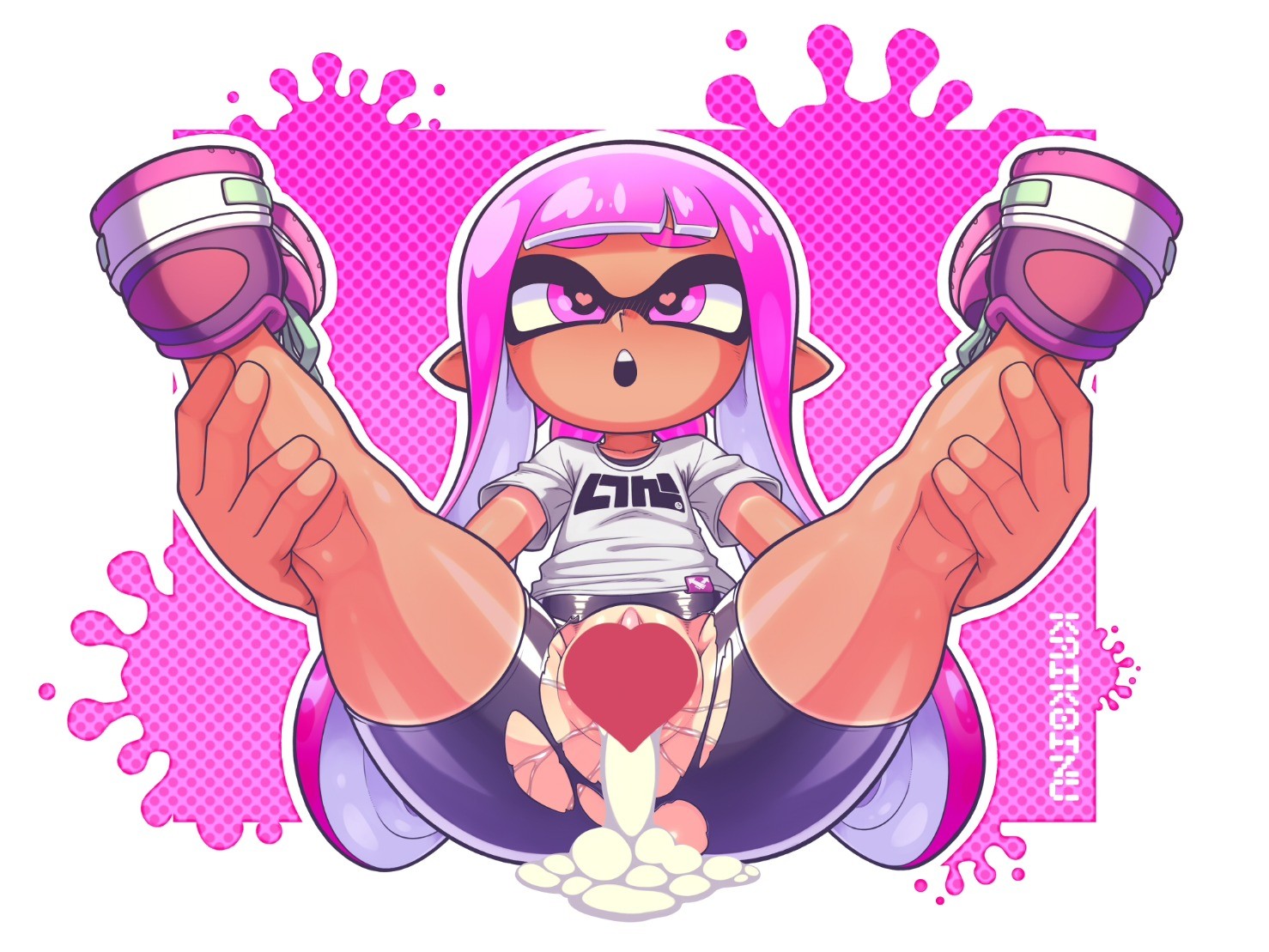 Attached: 4 images [R-18] lewd the pink squid #スプラトゥーン #Splatoon ...