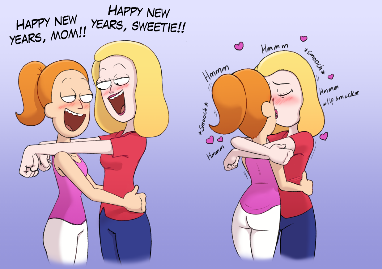 Attached: 1 image Summer and Beth celebrate the New years together! 