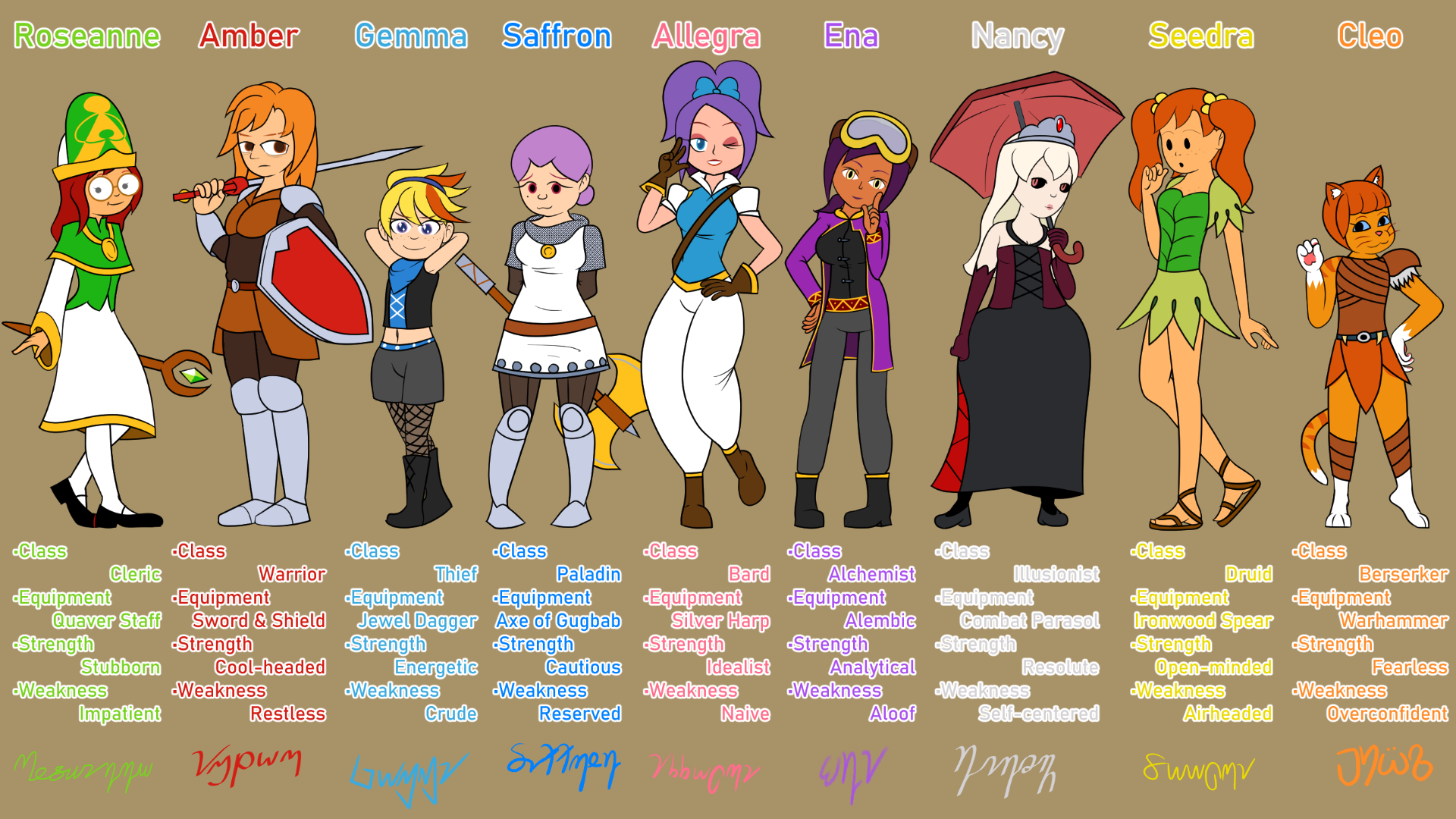 ShiningDiamond: "Showing off a varied cast of characters I've been ...