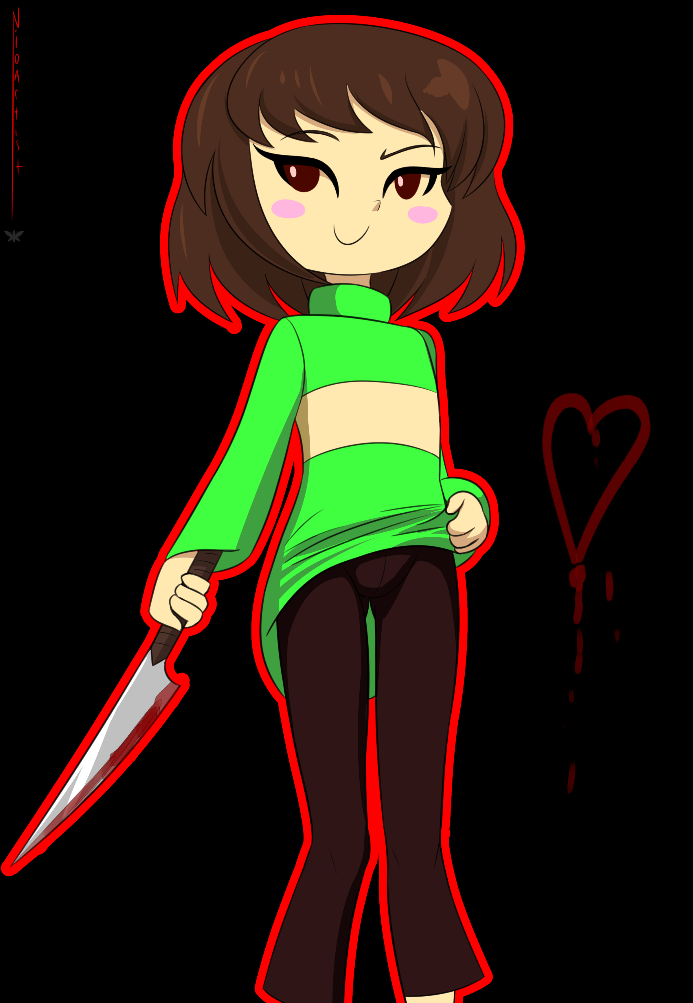 🔞NioArtist :verified:: Chara Undertale :> nsfw loli chara  ...